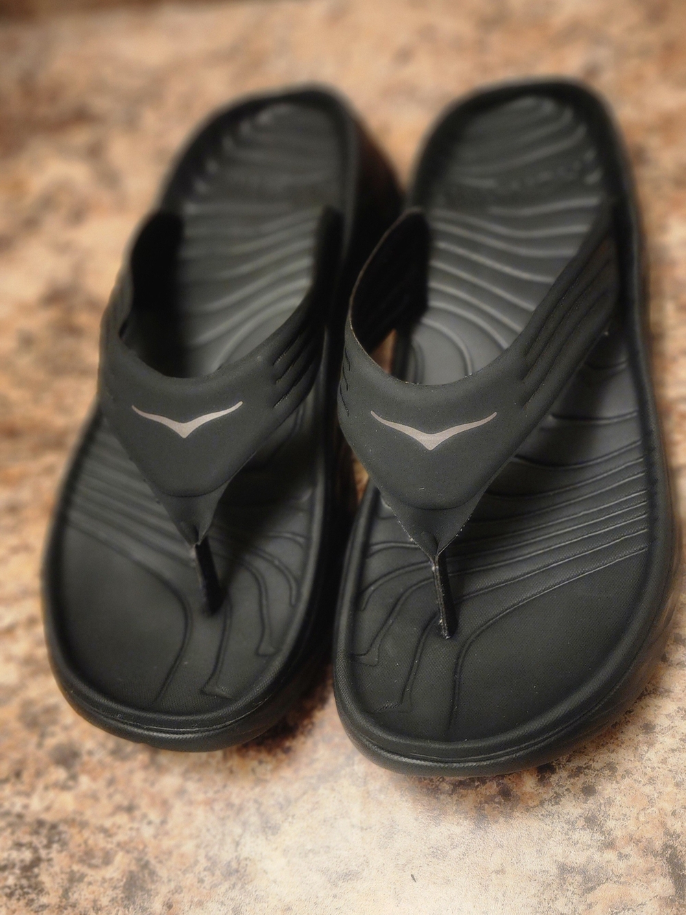 HOKA Ora Recovery Flip Black Men’s Sandals Size 12